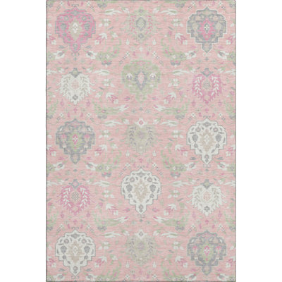 Premium Machine Washable Guada AMF1026 Damask Rug
