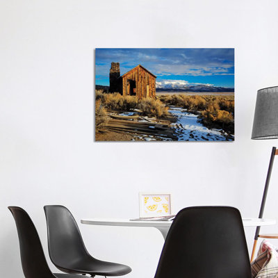 Usa, California. Ruins Of Cowboy'S Cabin In Adobe Valley. 1 Piece Wrapped Canvas Painting