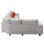 Beige 5 avec accoudoirs, structure en bois, rangement modulaire en tissu confortable en L, beige, maison tendance