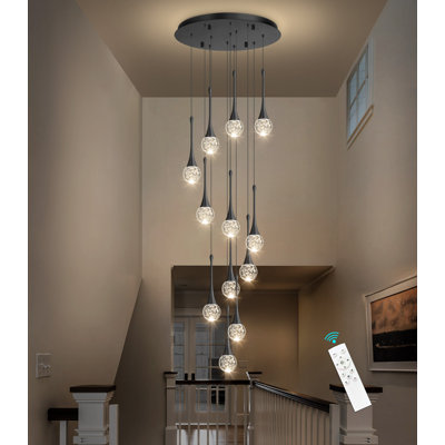 Luminaire suspendu 12 lumières DEL Glam
