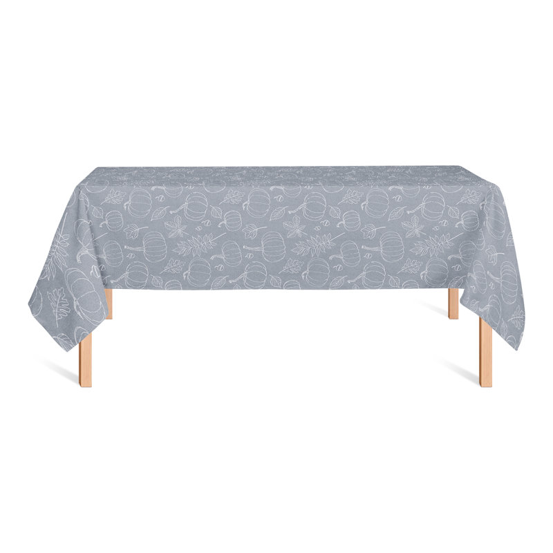 Autumn Pumpkins On Blue 2 Tablecloth