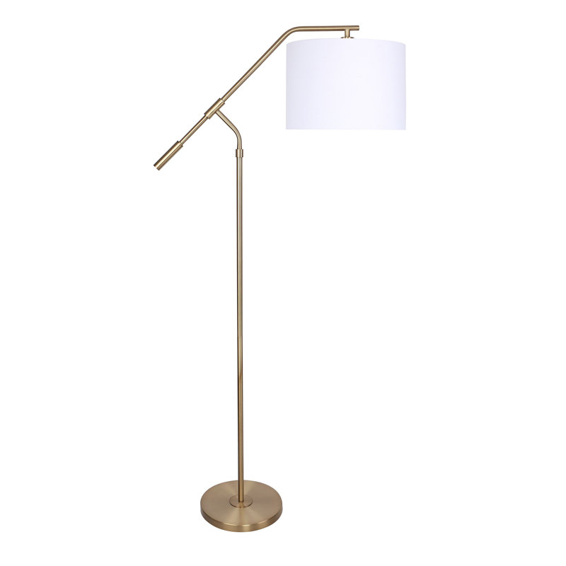 Lampe sur pied arquée 63 po Aran, Or royal