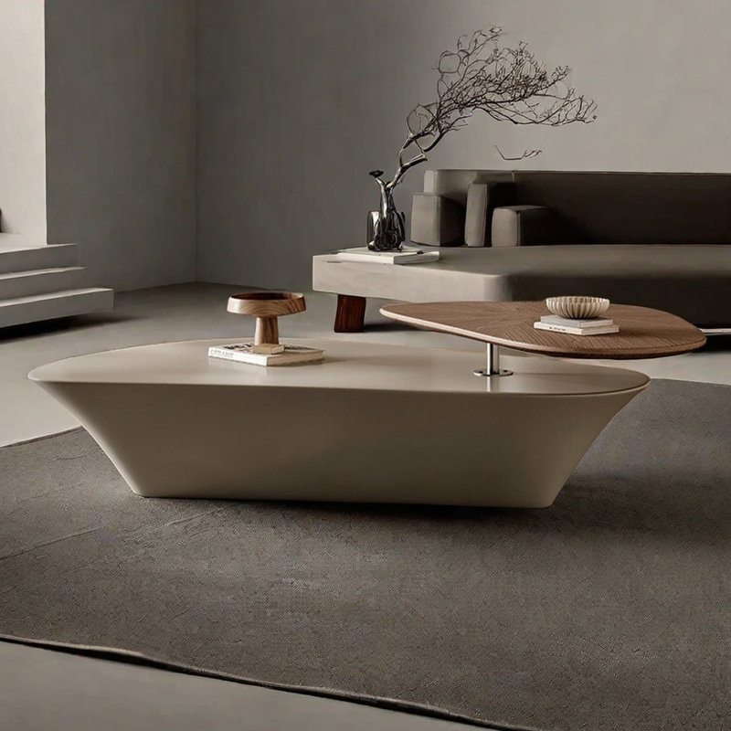Shaped rotating creative end table