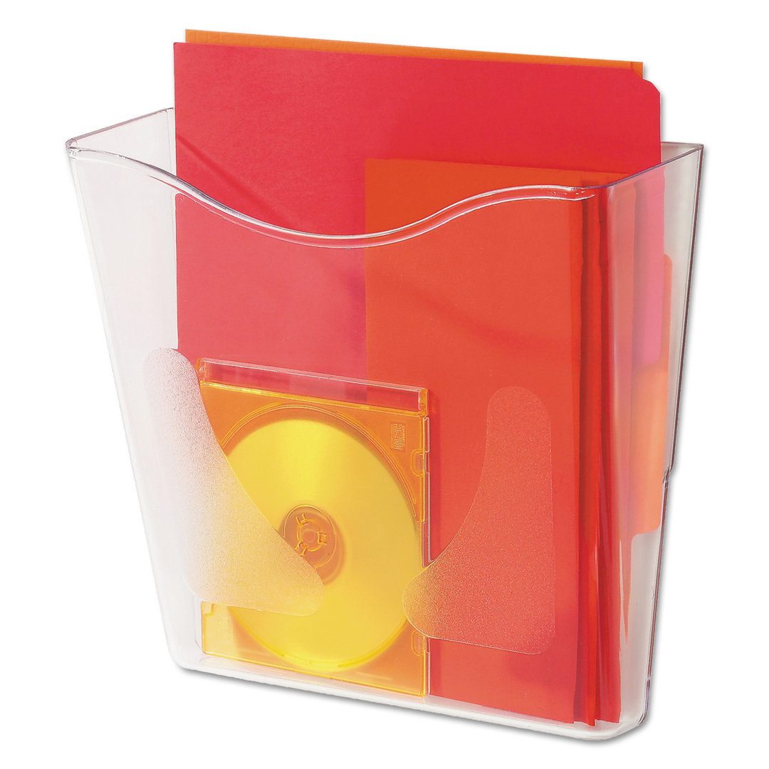 Deflect-o® Euro-Style DocuPocket® Portrait Wall Fi PVC / Vinyl Hanging Files Open Deflect-O Corporation