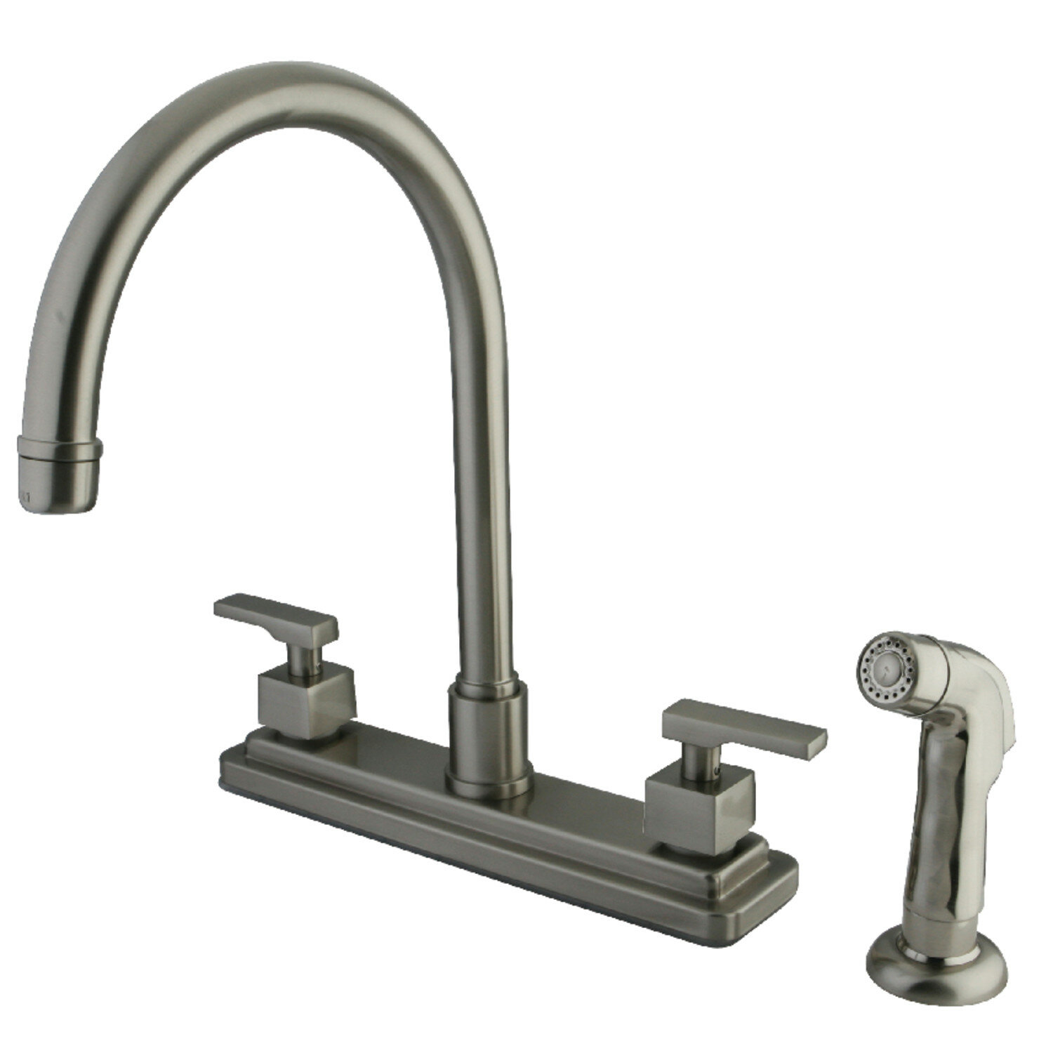 Executive Double Handle Kitchen Faucet with Side Spray