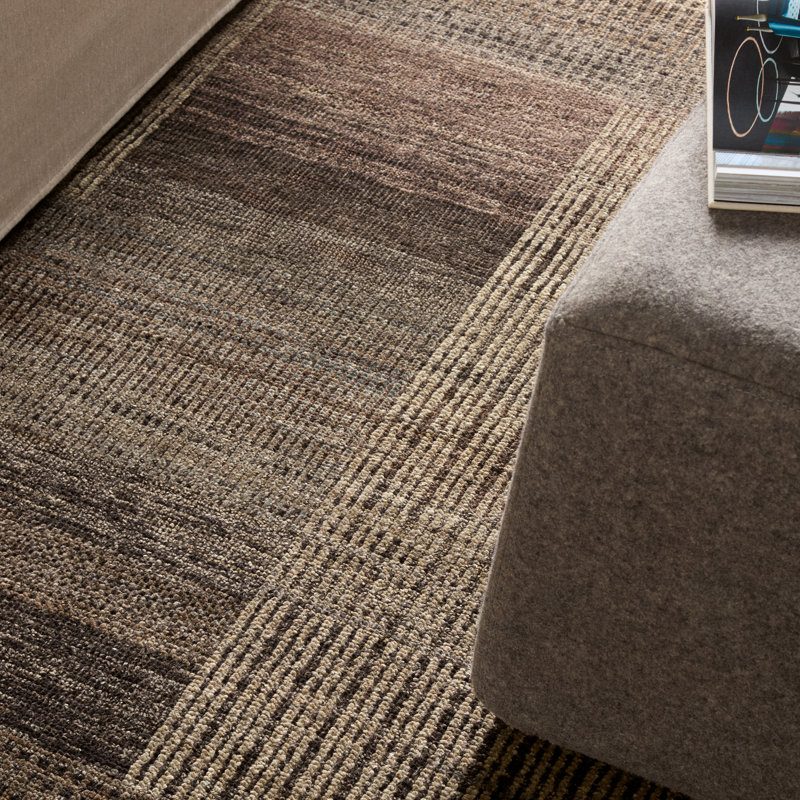 Jaipur Living Reham CEN03 Handknot Geometric Brown/Tan Area Rug (10'X14'), Rectangle 8' x 10'
