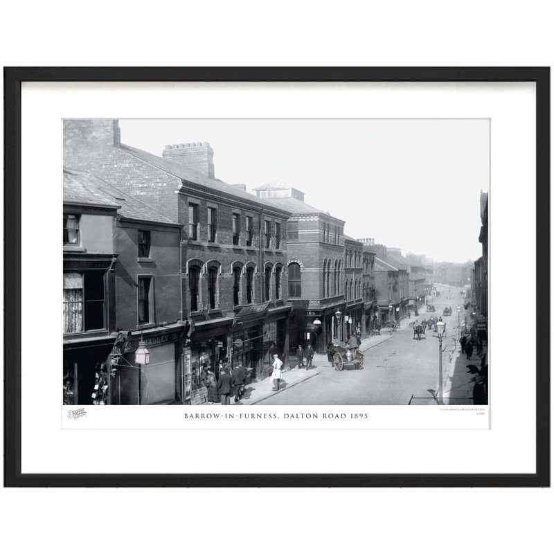 Barrow-in-Furness, Dalton Road 1895 by Francis Frith - Single Picture Frame Print, 28cm H x 36cm W x 2.3cm D