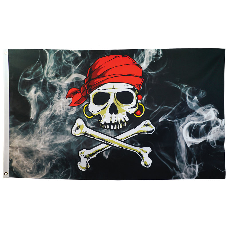 Drapeau Smokin 'Pirate, H 36 po x l 60 po