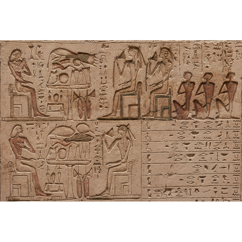 Egyptian Hieroglyph by Javi_martin - Wrapped Canvas Print, 30cm H x 46cm W