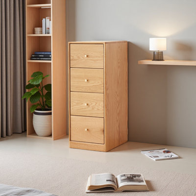 Armoire de rangement en chêne massif pour table de chevet