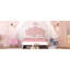 Lit taille tapissier Princess avec tête de lit couronne et 2 tiroirs, lit plateforme avec tête de lit et pied de lit