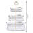 2Pcs 3 Tier Plastic Cake Display Stand Dessert Serving Tray Stand Square