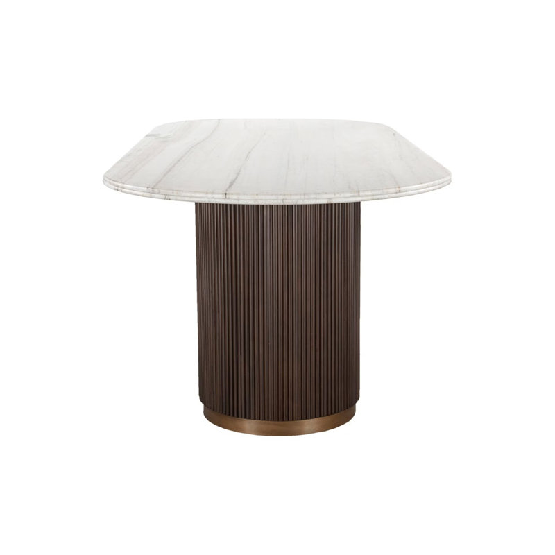 Oval Marble Top Dining Table