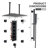 16" Ceiling Mounted 4-Function Thermostatic Rainfall Shower System with 6 Body Jets and Slide Bar-106263815
