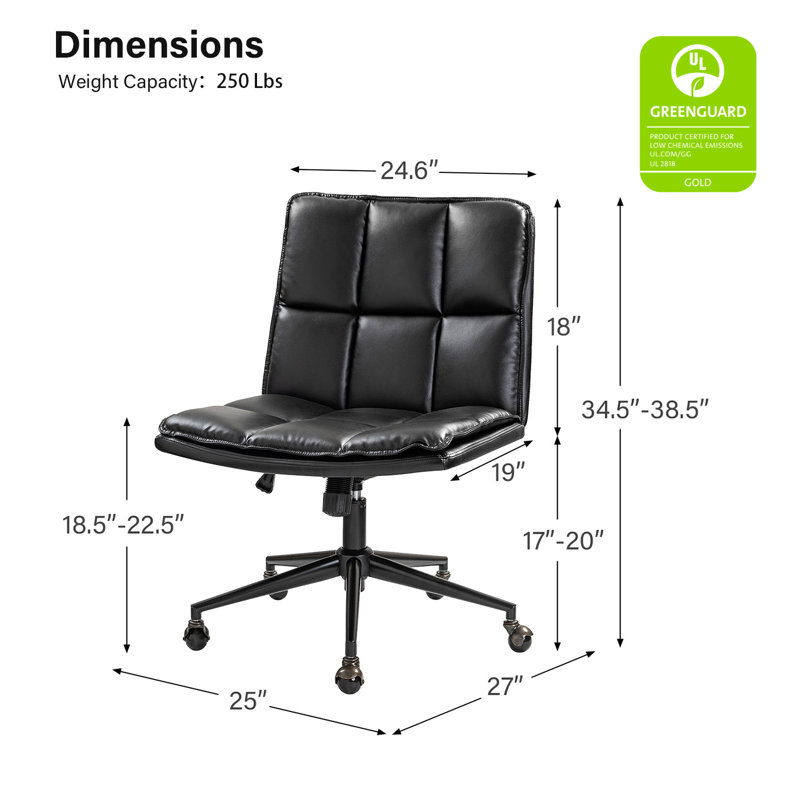 Chaise de bureau Cambrynn, Noir, noir, noir, noir