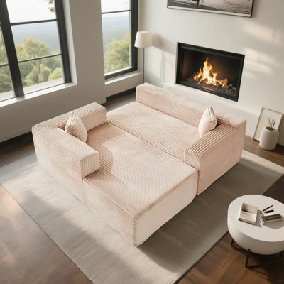 Canapé modulaire en forme de L Boneless