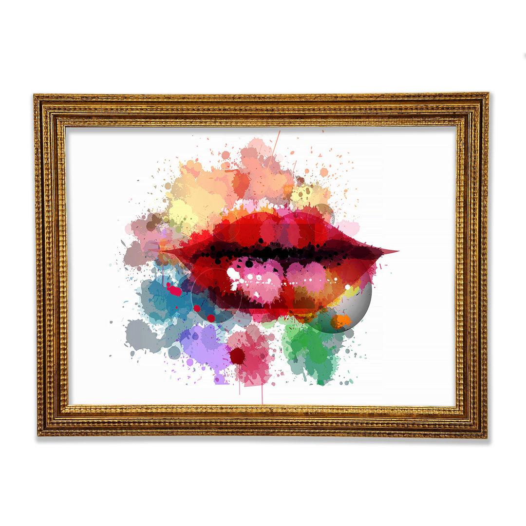 Regenbogen-Lippen - Druck