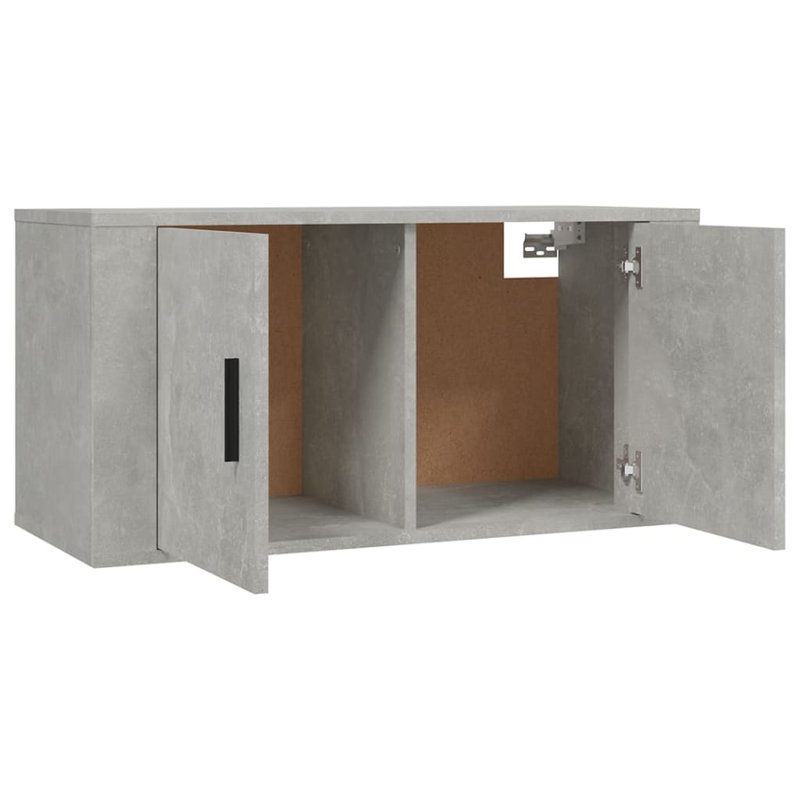 Luckey Unfinished Floating TV Stand for TVs up to 65", Concrete Grey