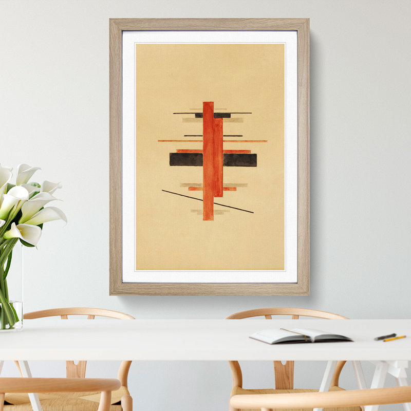 Suprematist Composition Vol.2 by Ilya Chashnik - Picture Frame Painting, 36cm H x 27cm W x 2cm D, Oak Framed