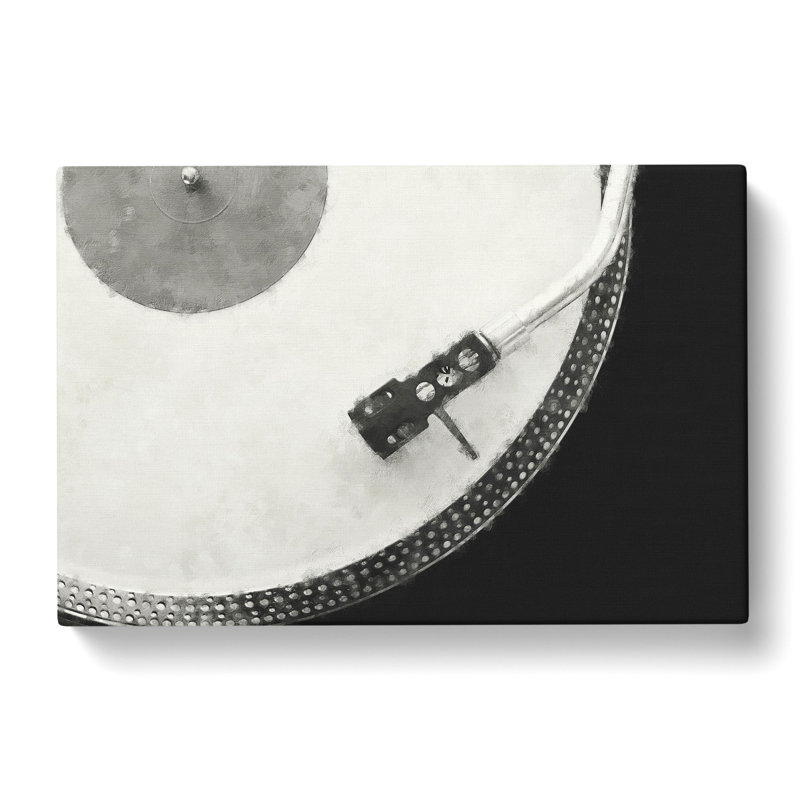 Needle Of The Turntable - Wrapped Canvas Painting, 60cm H x 91cm W x 3cm D
