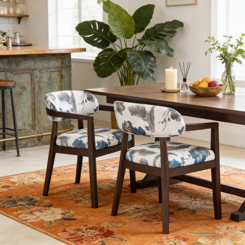 Chaise de salle à manger avec accoudoirs, ensemble de 2 (table non incluse)