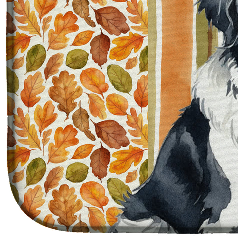 Landseer Newfoundland Heirloom Fall Dish Drying Mat