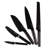 Ron 6Pc Knife Block Set Black (5 Knives & Block)