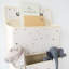 Organisateur de tissu recyclé au-dessus de la porte / crème terrazzo