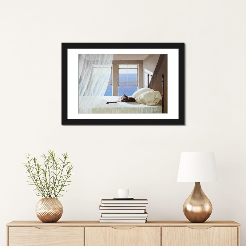 « nap time », reproduction de photo sur toile, H 18 po x l 26 po x P 1,5 po, Toile avec cadre noir