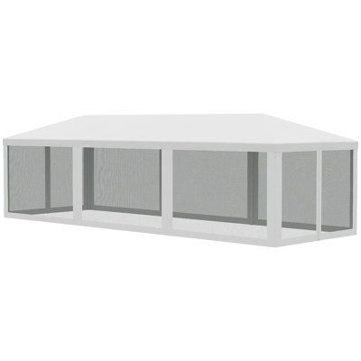 Auvent de tente de fête 10 pi x 28 pi Outsunny