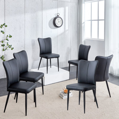 Lyne 18.3'' H Faux Leather Upholstered Parsons Chair