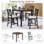 Ensemble de table de salle à manger 5 pièces à hauteur de comptoir en bois, table carrée avec 4 chaises rembourrées pour 4 personnes, style campagne moderne pour les petits espaces