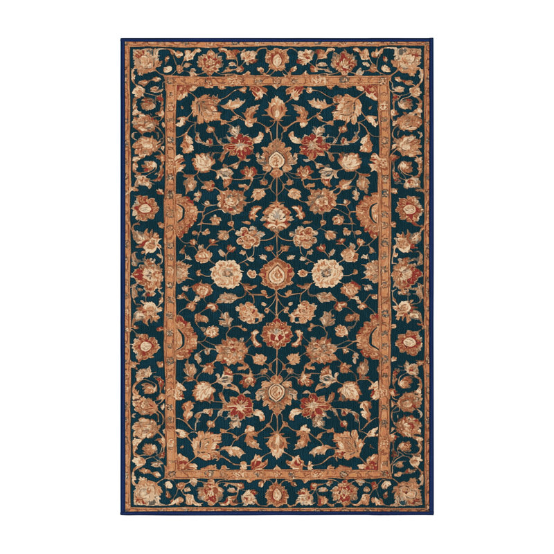 Machine Washable Persian Gray Area Rug, Rectangle 4' x 6'