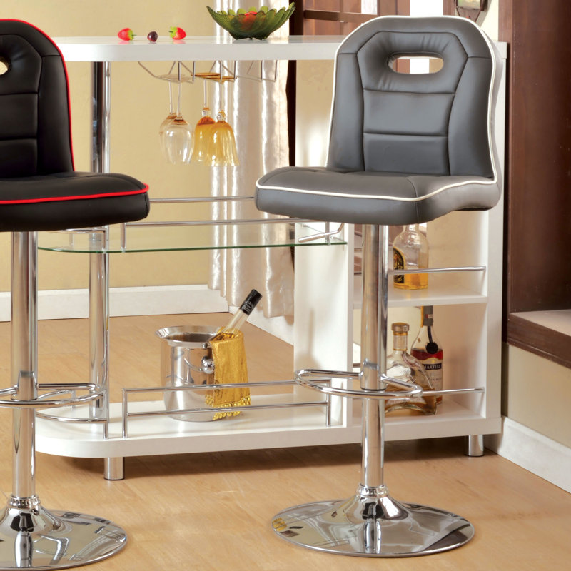 Swivel Adjustable Height Bar Stool, Gray