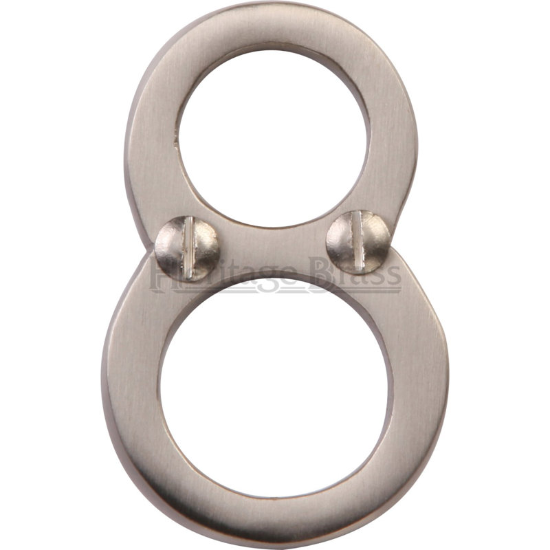 Heritage Brass Heritage Numeral Face Fix 51mm (2"), Satin Nickel, 8