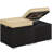 High-Density Polyethylene (HDPE) Wicker Outdoor Ottoman