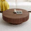 Ansel Round Pedestal Coffee Table with Ribbed Detailing-1199720394-1199720393