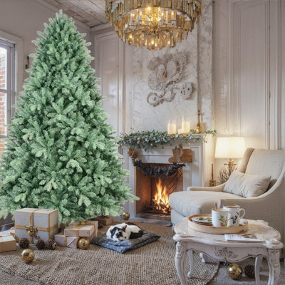 Arbre de Noël 6 pi teinté bleu-vert