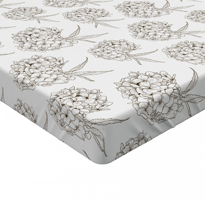 Microfiber Floral Fitted Sheet, Full Fitted Sheet