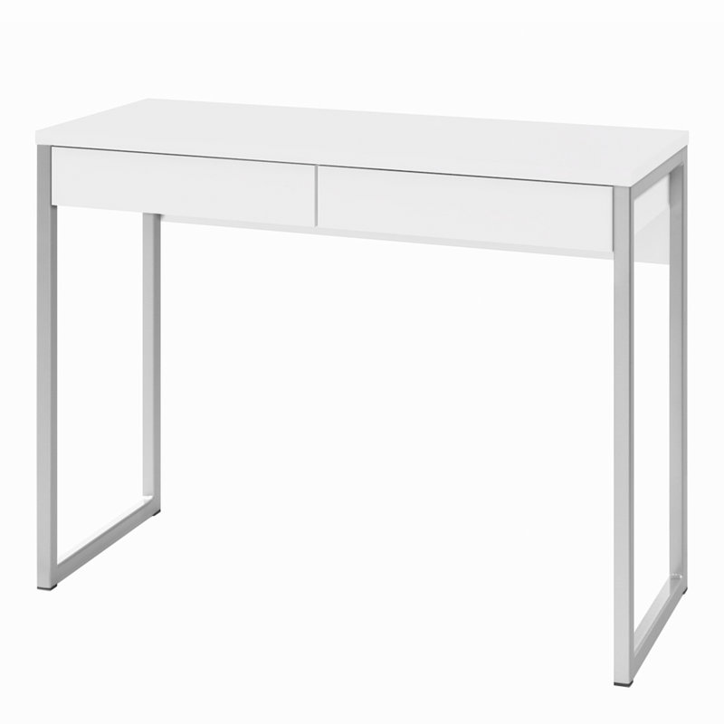 Honorae Writing Desk, White High Gloss