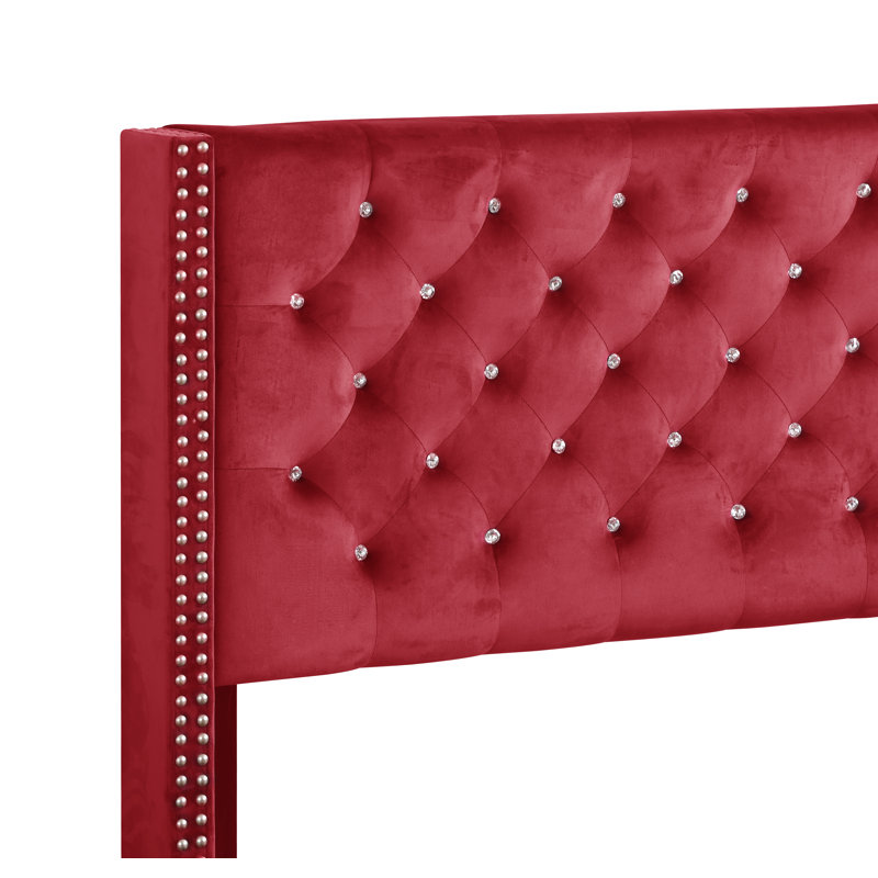 Ashe Upholstered Standard Bed, Full/Double, Cherry