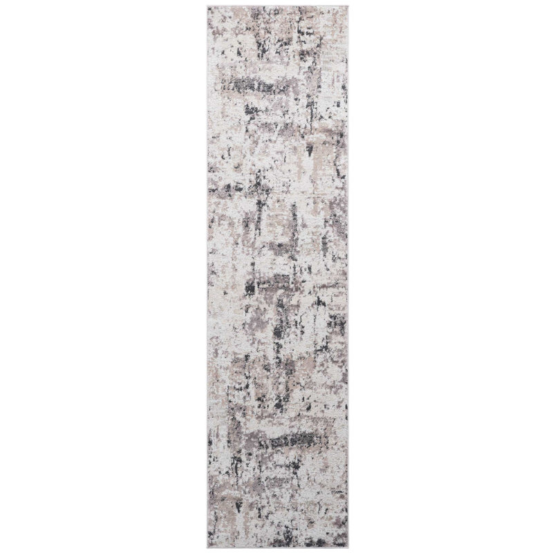 Cream/brown Area Rug - Non-shedding, Stain , Adds Elegance To Living Room, Bedroom, Dining Room Non-shedding In Abstract Ideal For Interior Decoration Scheme