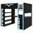 Advanced Gamer Bed With Loft Design, Integrated Desk,And Storage-1517700859