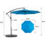Parasol de patio 10 pi avec housse et cadre bleu foncé - Idéal pour l'extérieur Rouille - Stabilité accrue-132959369