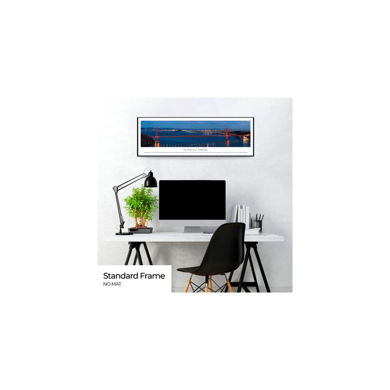 San Francisco Golden Gate Night Skyline Framed Print