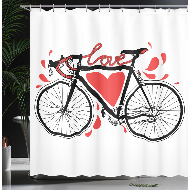 Shower Curtain with Hooks Included, 70"H x 69"W
