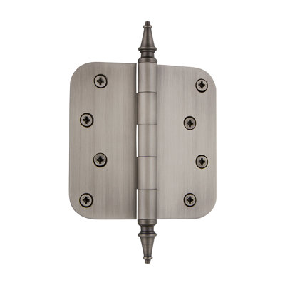Nostalgic Warehouse 4" x 4" Steeple Tip Residential Hinge with 5/8" Radius Corners