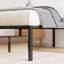 Structure de lit plateforme en acier robuste de 16 pouces, support antidérapant, silencieux, noir-985257221-985257222