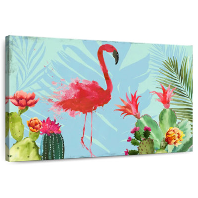 Flamant rose dans le mélange