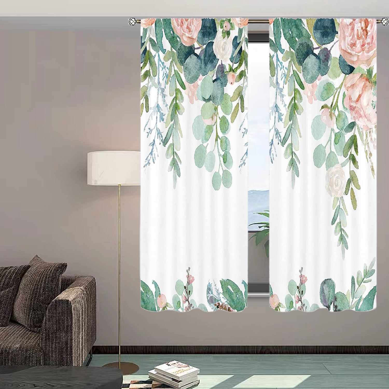 Winston Porter Giriraj Polyester Semi Sheer Curtain Pair | Wayfair